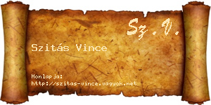Szitás Vince névjegykártya